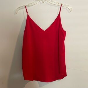 Express Red Camisole Tank XS Silky like polyester material. Vibrant color